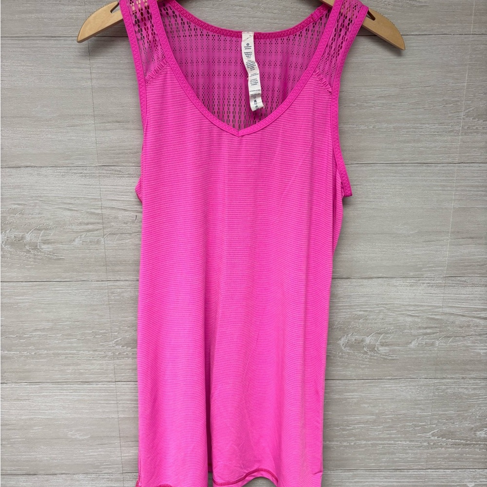 lululemon athletica Pink Mesh-Back Tank Top